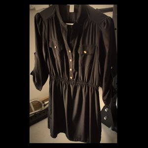 Black with gold buttons